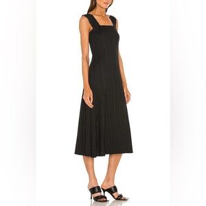 Theory Woman XL Black Paneled Midi Dress , 96% Polyester 4% Elastane. NWOT